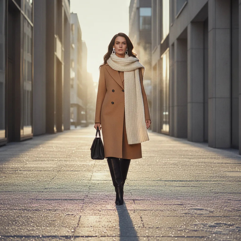Écharpe mode hiver femme | matières et styles 2025